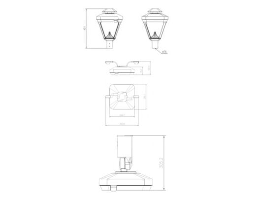Aluminium Außen IP65 Wasserdicht 40w 60w 80w 100w 120w LED Gartenlicht für Parkbeleuchtung