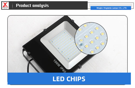 100W Outdoor LED Flutlicht IP65 Wasserdicht mit Sensor 6500K 10000Lm Sicherheitslicht Weißes Flutlicht