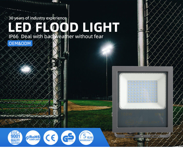 IP66/67 Wasserdicht 30W 50W 100W 150W 200W schlanke LED-Flutleuchte für Outdoor-Stadion