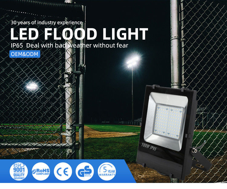 100W Outdoor LED Flutlicht IP65 Wasserdicht mit Sensor 6500K 10000Lm Sicherheitslicht Weißes Flutlicht